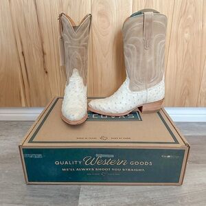 Brand New Tecovas Women's Tan and Cream Western Boots